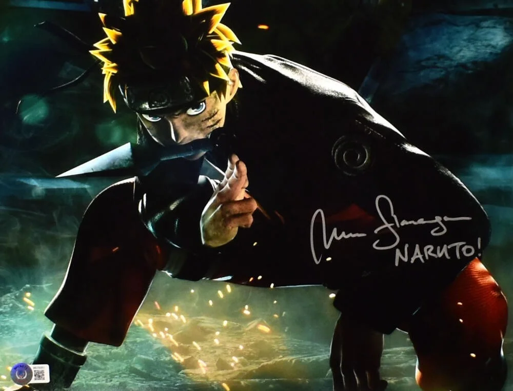 Maile Flanagan — Maile Flanagan Autographed 11x14 Naruto Photo -Beckett W Hologram *Silver