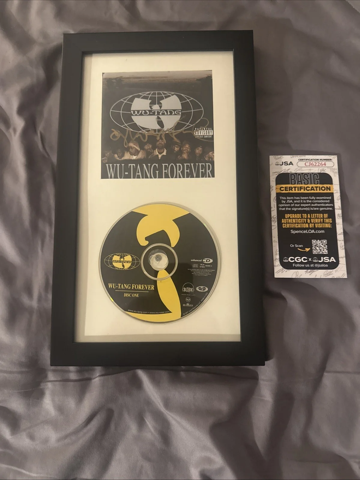 Ghostface Killah Signed Wu Tang Forever With cd framed JSA coa Rap Autographed, image 2