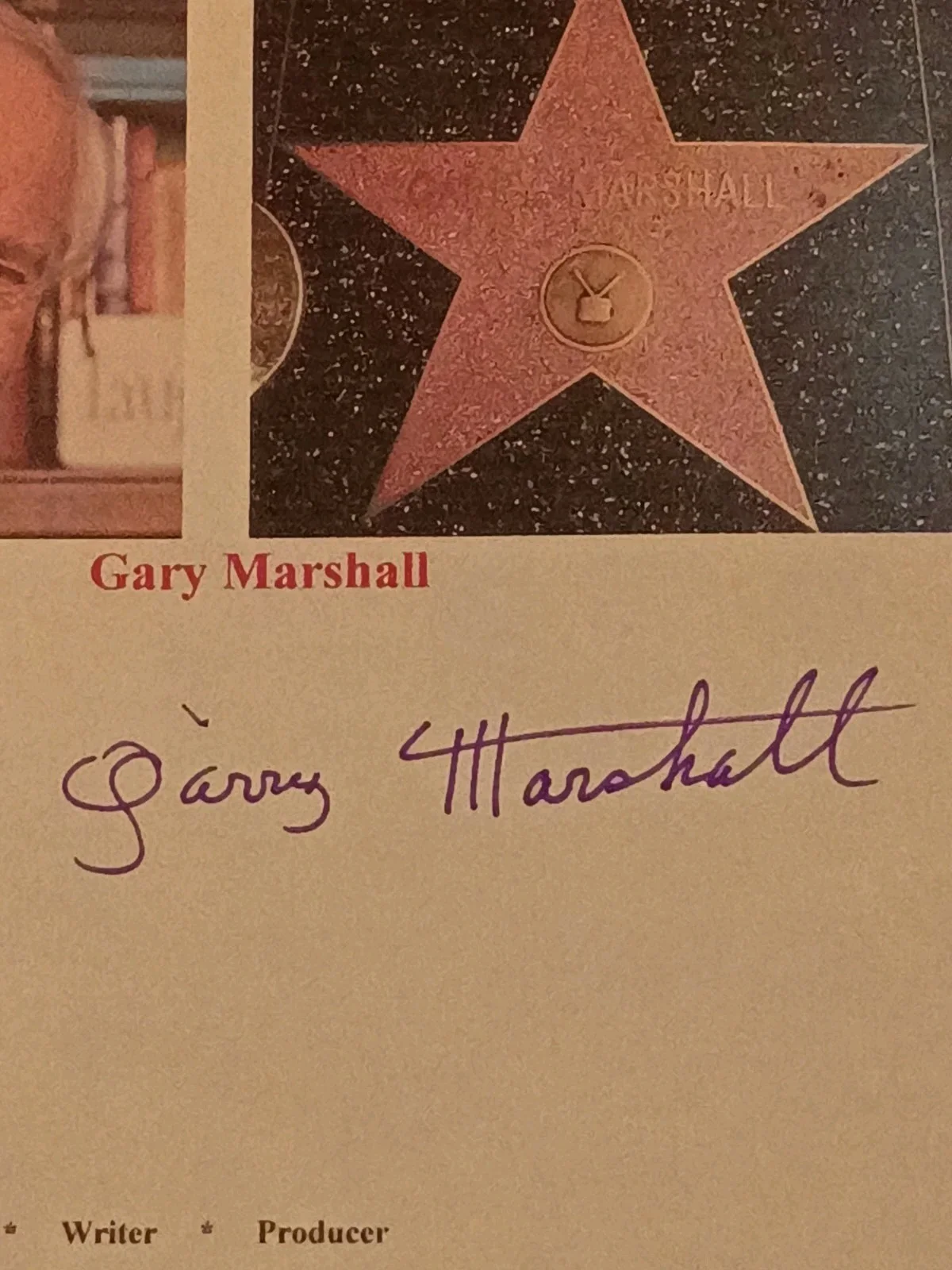 Gary Marshall Signed Autographed 8.5x11" On Paper, image 3