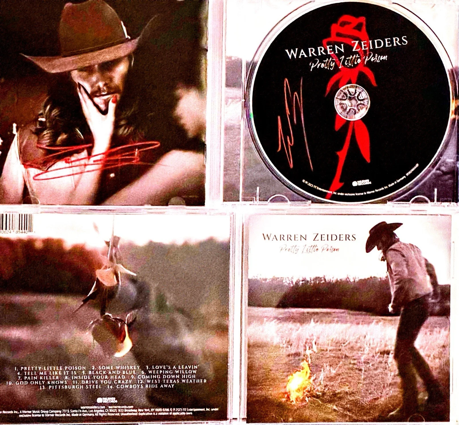WARREN ZEIDERS Authentic SignatureFrom Label PRETTY LITTLE POISON Double Signing, изображение 3