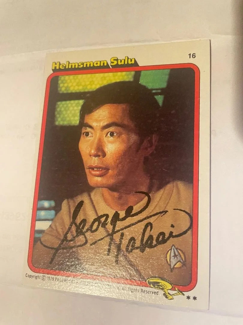 George Takei — 1979 Star Trek The Motion Picture George Takei As Sulu Signed Card #16/Free SH!