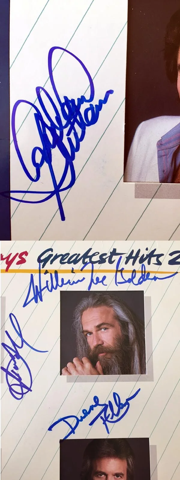 THE OAK RIDGE BOYS ENTIRE BAND SIGNED GREATEST HITS 2 LP RECORD ALBUM PSA/DNA, изображение 2