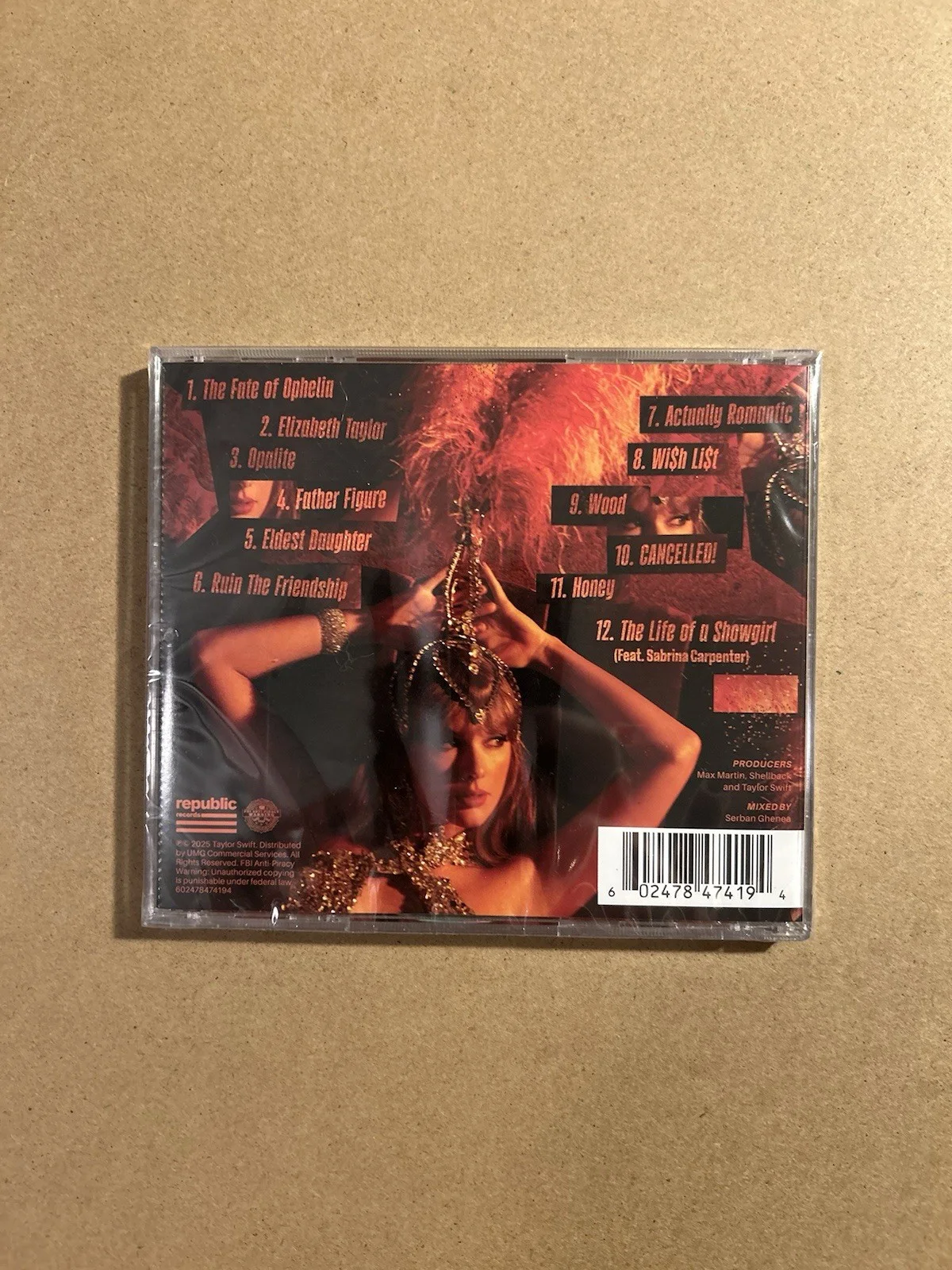 The Life Of A Showgirl Signed CD, изображение 3