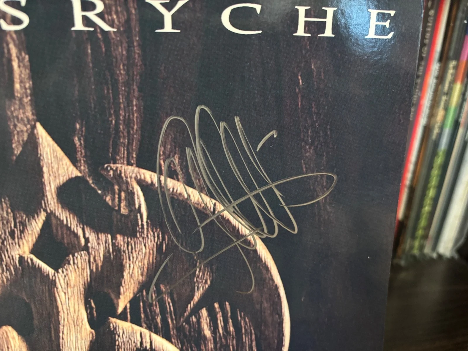 QUEENSYRCHE SIGNED AUTOGRAPHED I AM I 12X12 ALBUM PHOTO FLAT X3 GEOFF TATE WHIP, image 3