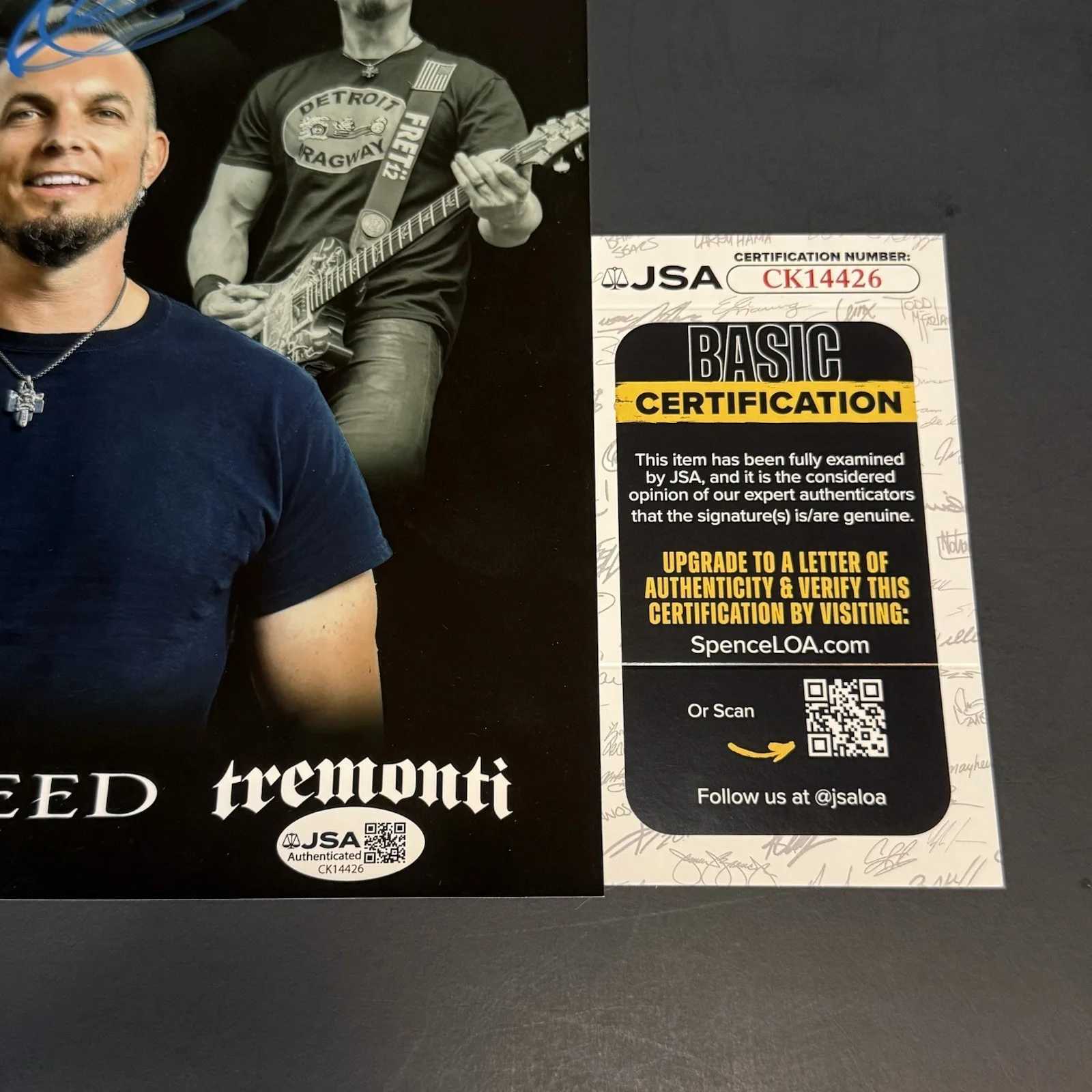 Mark Tremonti Signed 8x10 Autographed Photo Edit JSA COA Alter Bridge Creed Rare, image 2