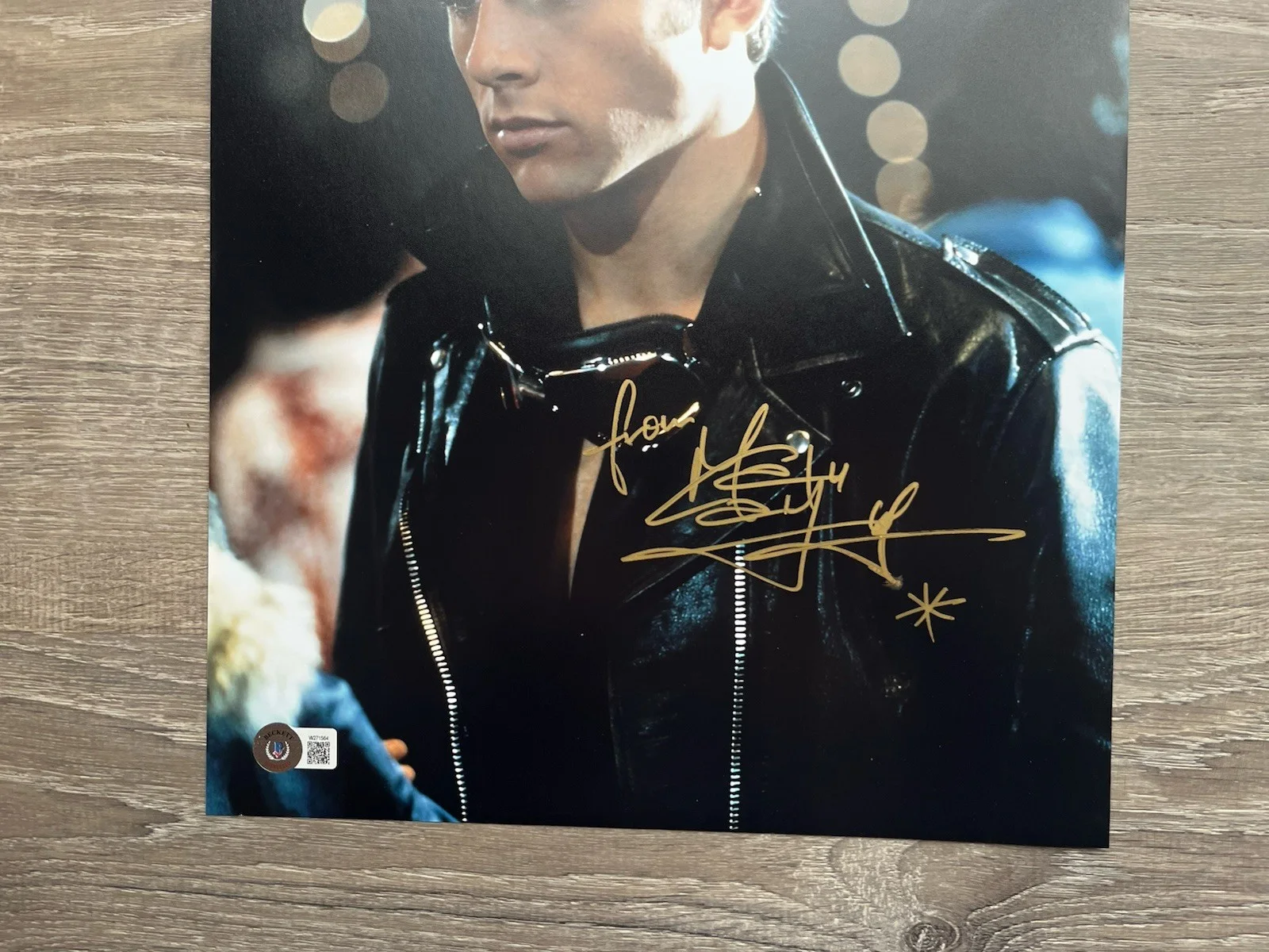 Maxwell Caulfield — QC Maxwell Caulfield Signed Michael Carrington 11x14 Photo Beckett Grease 2, image 3