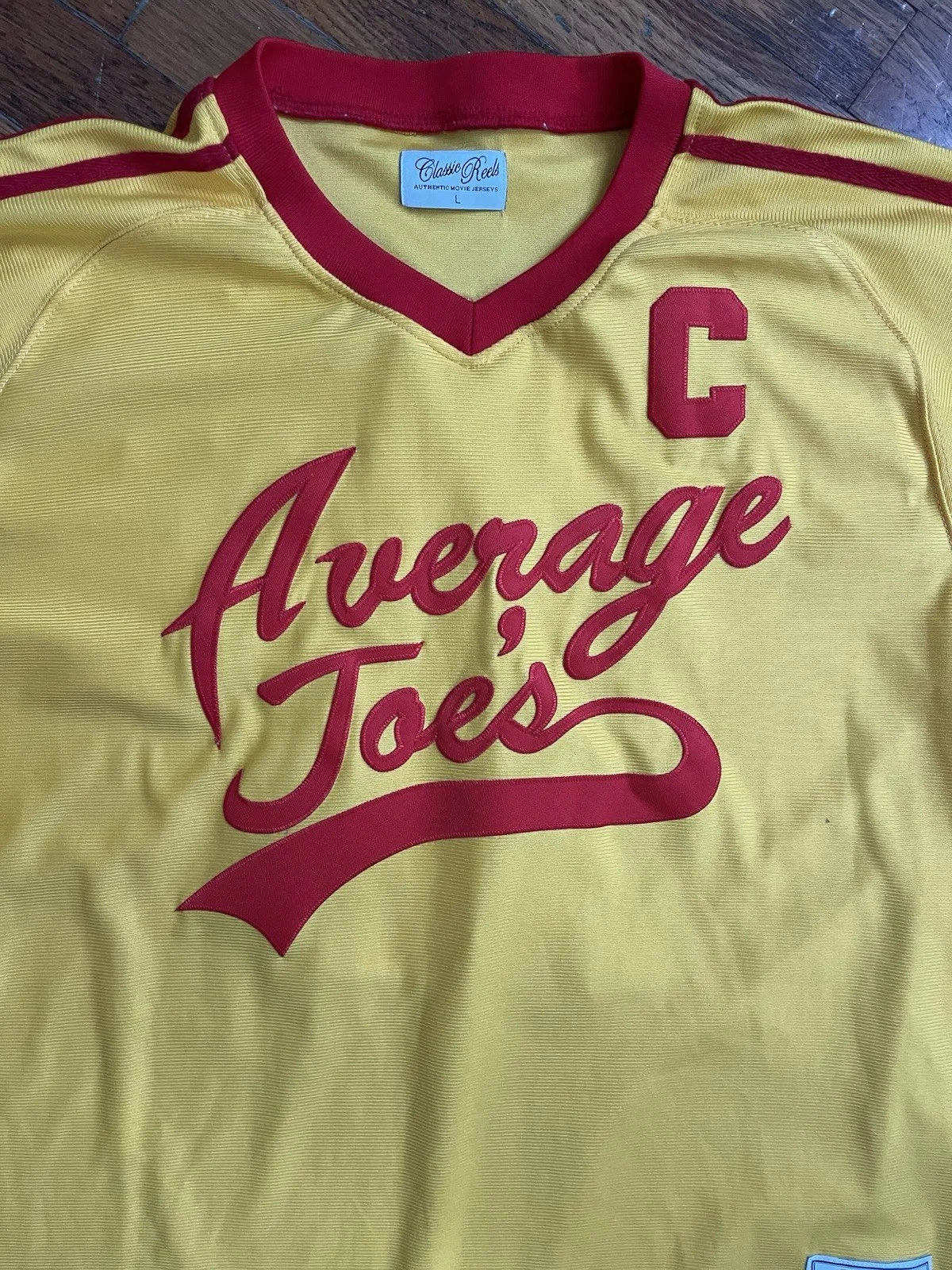 Classic Reels Peter LaFleur Dodgeball Average Joes Authentic Movie Jersey L, image 3