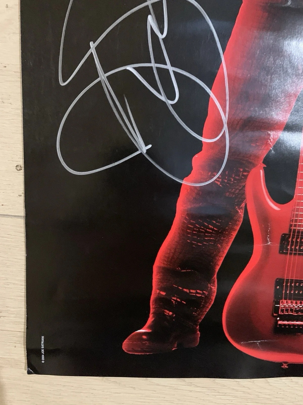 Autographed 2004 Joe Satriani Poster 18”x24”, изображение 5