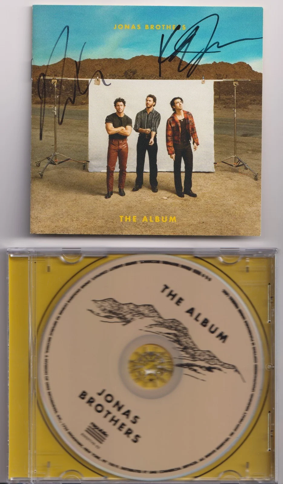 THE JONAS BROTHERS The Album Signed AUTO CD Full Band Beckett Letter LOA, изображение 2