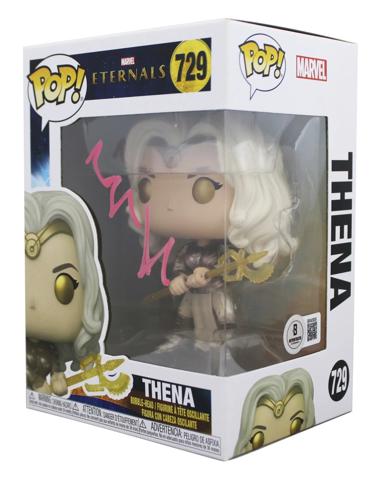 Angelina Jolie — Angelina Jolie Eternals Signed Thena #729 Funko Pop Vinyl Figure BAS #BR40909, изображение 2