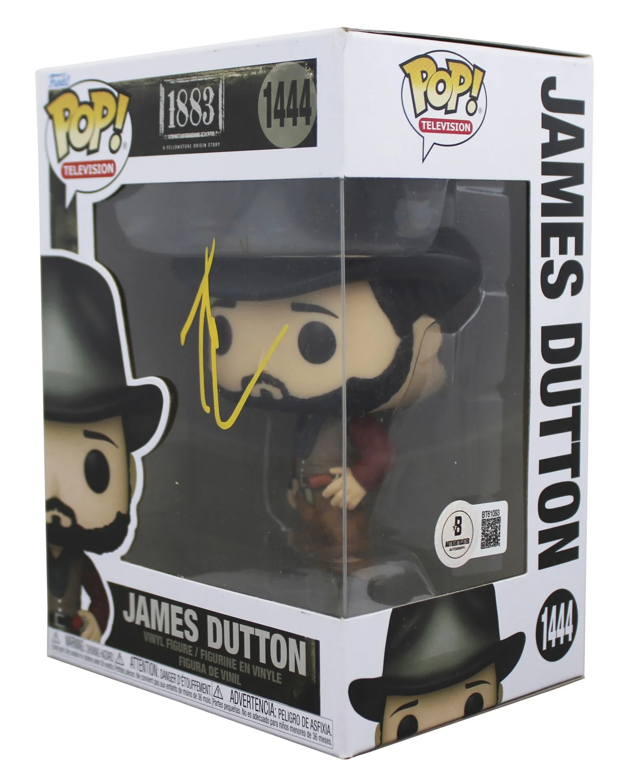 Tim McGraw — Tim McGraw 1883 Signed James Dutton #1444 Funko Pop Vinyl Figure BAS #BT61093, image 2