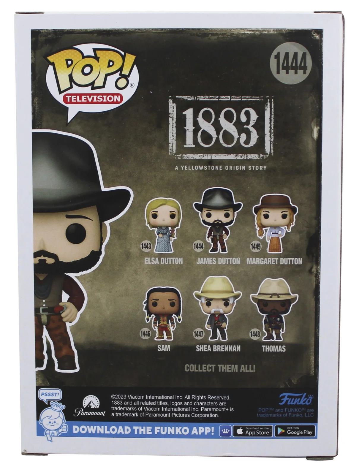 Tim McGraw — Tim McGraw 1883 Signed James Dutton #1444 Funko Pop Vinyl Figure BAS #BT61093, image 4