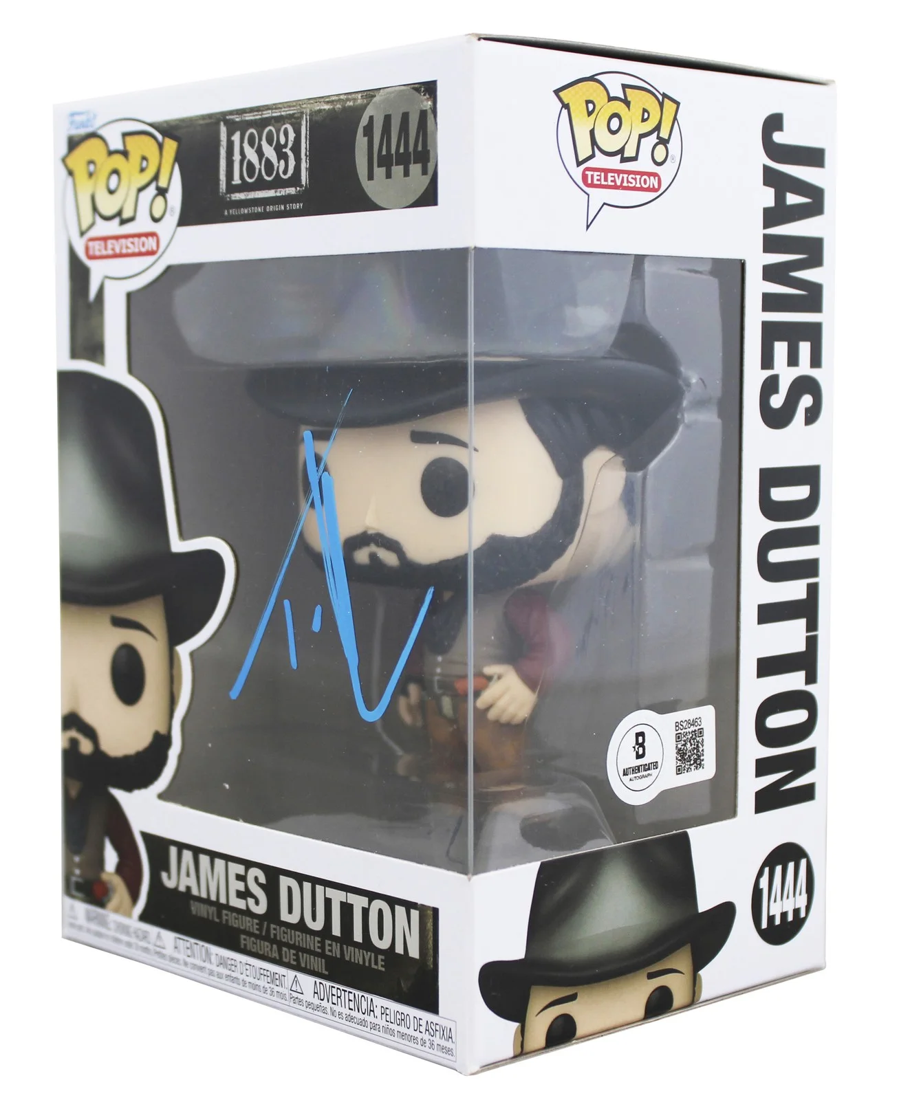 Tim McGraw — Tim McGraw 1883 Signed James Dutton #1444 Funko Pop Vinyl Figure BAS #BS28463, image 2