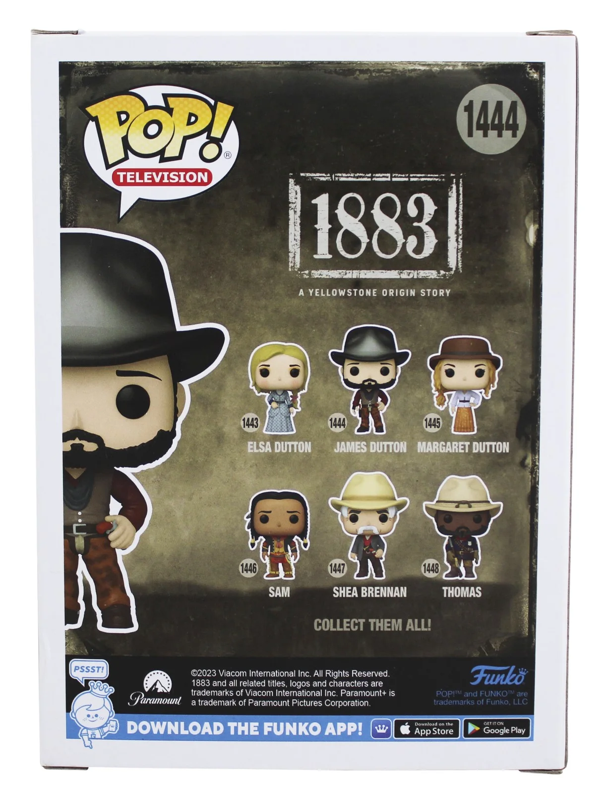 Tim McGraw — Tim McGraw 1883 Signed James Dutton #1444 Funko Pop Vinyl Figure BAS #BS28463, image 4