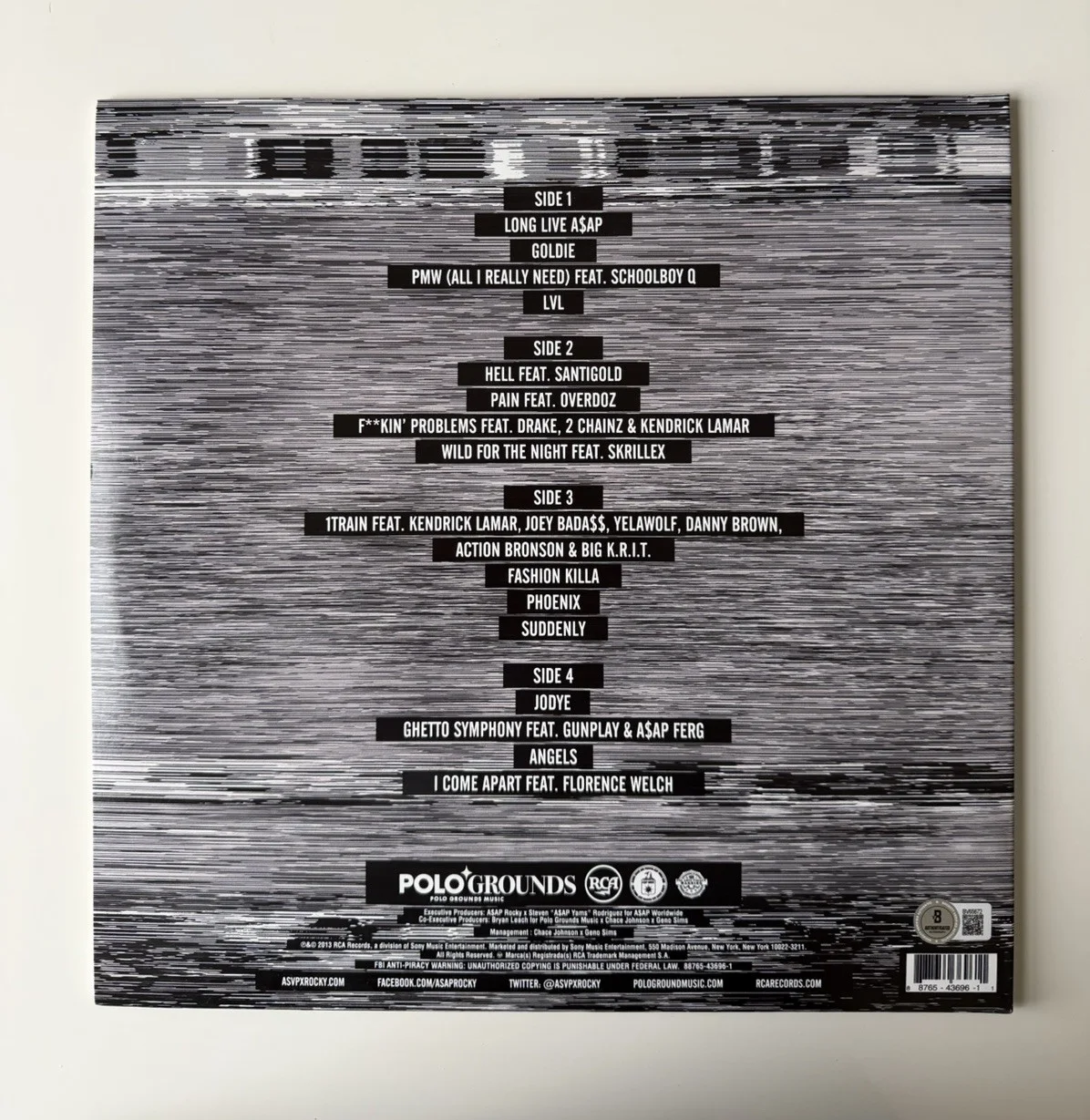 A$AP Rocky Rapper Autographed “LONG.LIVE.A$AP” Vinyl Rihanna Beckett, image 2