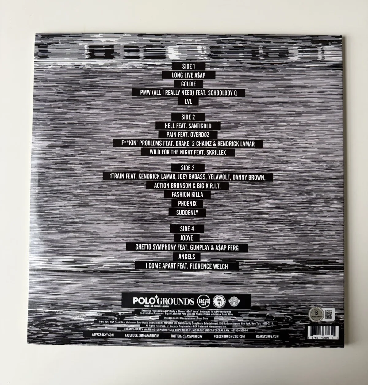 A$AP Rocky Rapper Autographed “LONG.LIVE.A$AP” Vinyl Rihanna Beckett, image 2