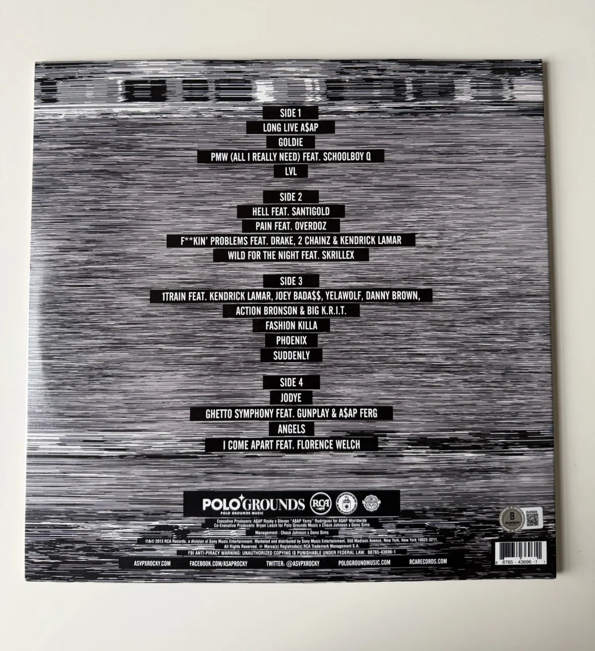 A$AP Rocky Rapper Autographed “LONG.LIVE.A$AP” Vinyl Rihanna Beckett, image 2