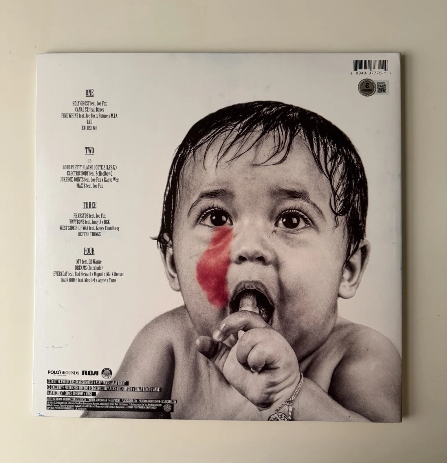A$AP Rocky Rapper Autographed “AT.LONG.LAST.A$AP” Vinyl Rihanna Beckett, изображение 2