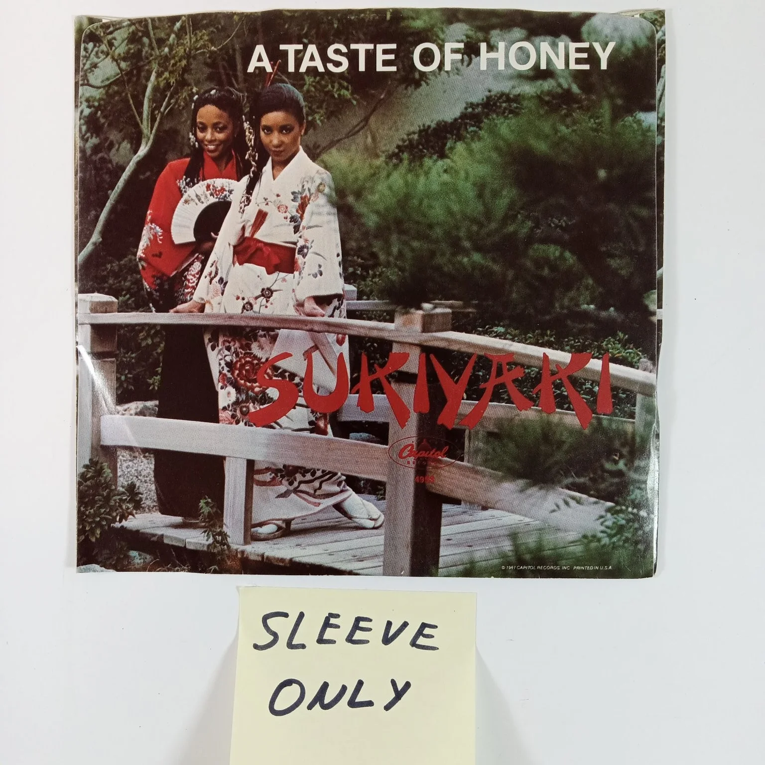 A Taste of Honey Sukiyaki Record Sleeve Only Capitol 4953, изображение 2