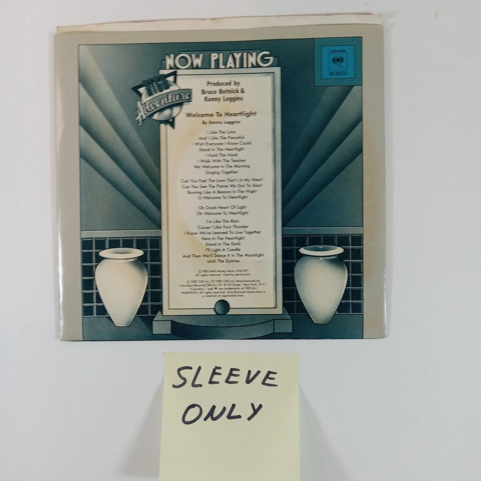 Kenny Loggins Welcome To Heartlight Record Sleeve Only Rock Pop, изображение 2