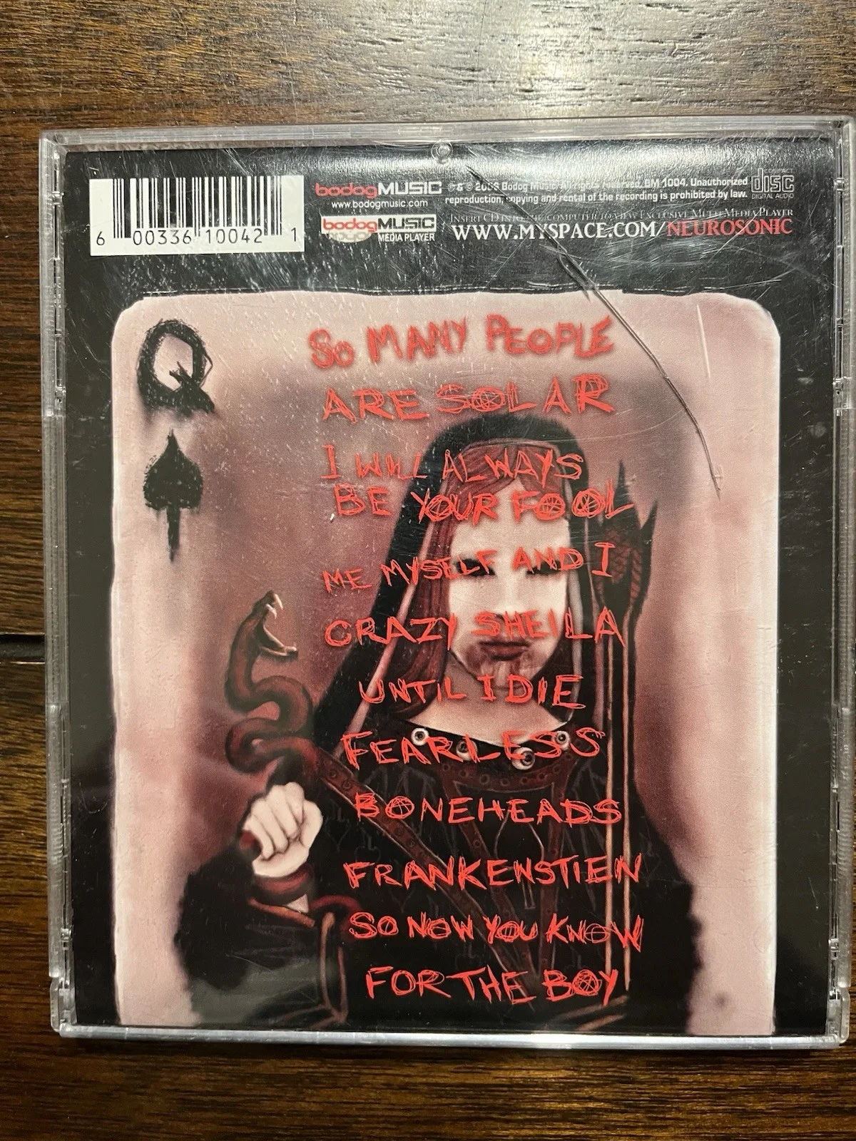 Neurosonic Drama Queen CD Signed Autographed Bodog Music 2006 FREE SHIPPING, image 2