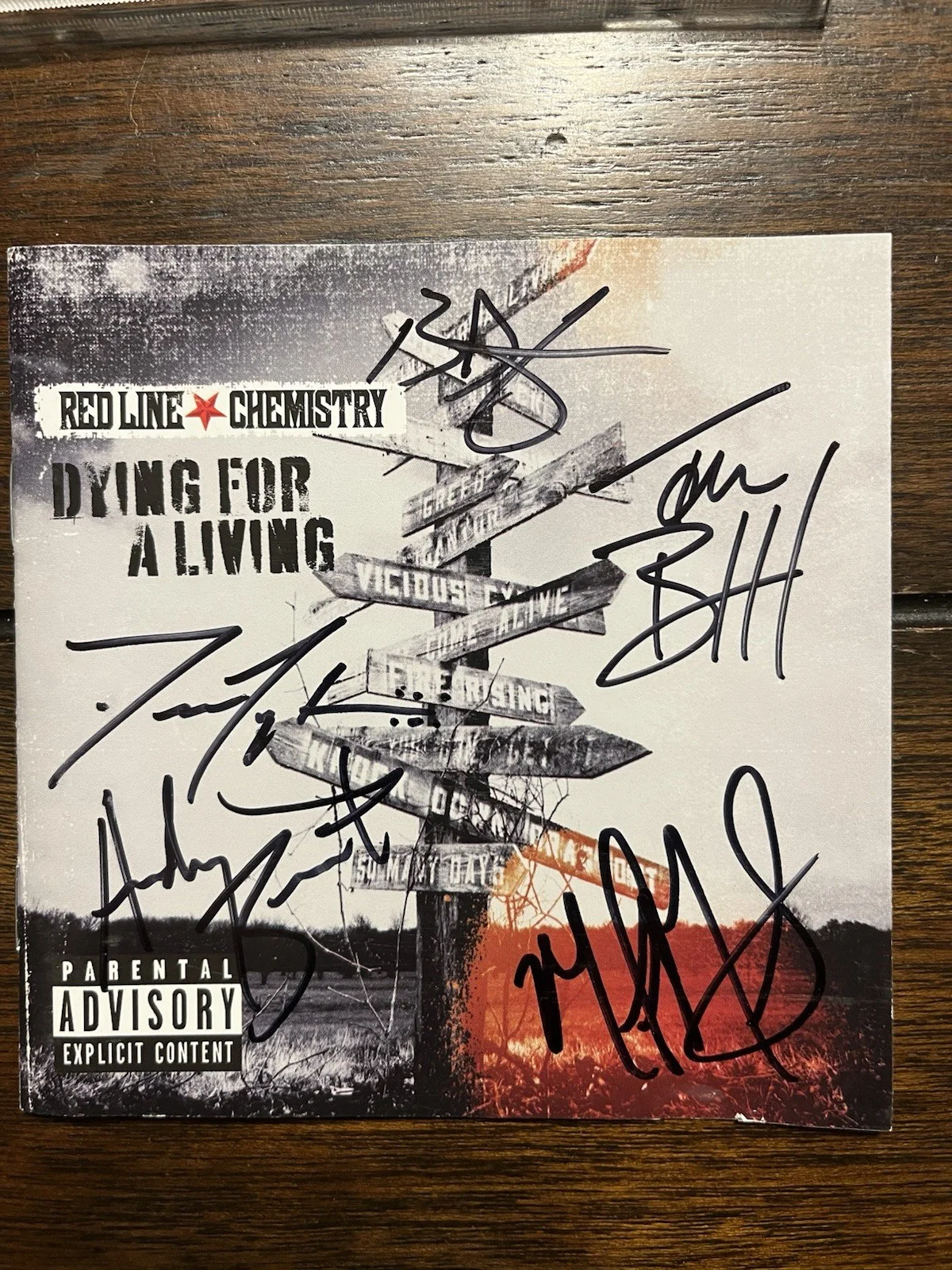 Red Line Chemistry Dying For A Living Signed Autographed CD RARE FREE SHIPPING, изображение 4