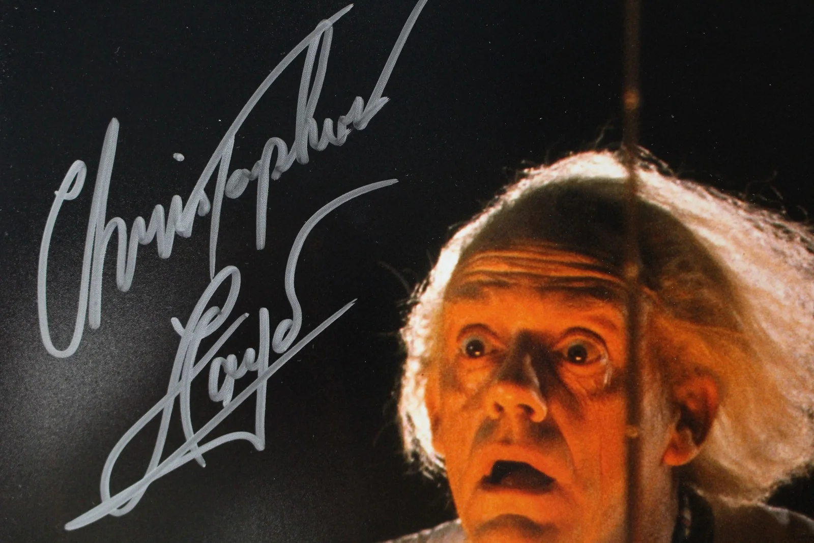 Michael J. Fox Christopher Lloyd — Michael J Fox Christopher Lloyd Autographed Back to the Future 16x20 BAS W 53718, image 2