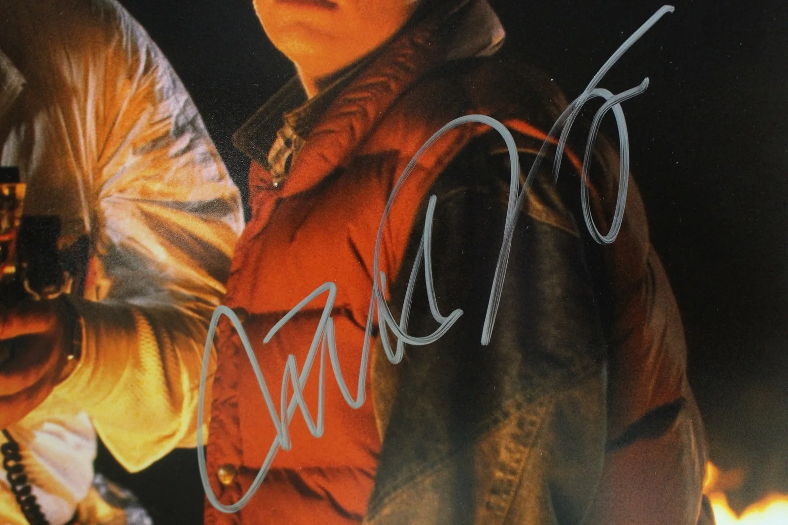 Michael J. Fox Christopher Lloyd — Michael J Fox Christopher Lloyd Autographed Back to the Future 16x20 BAS W 53718, image 3