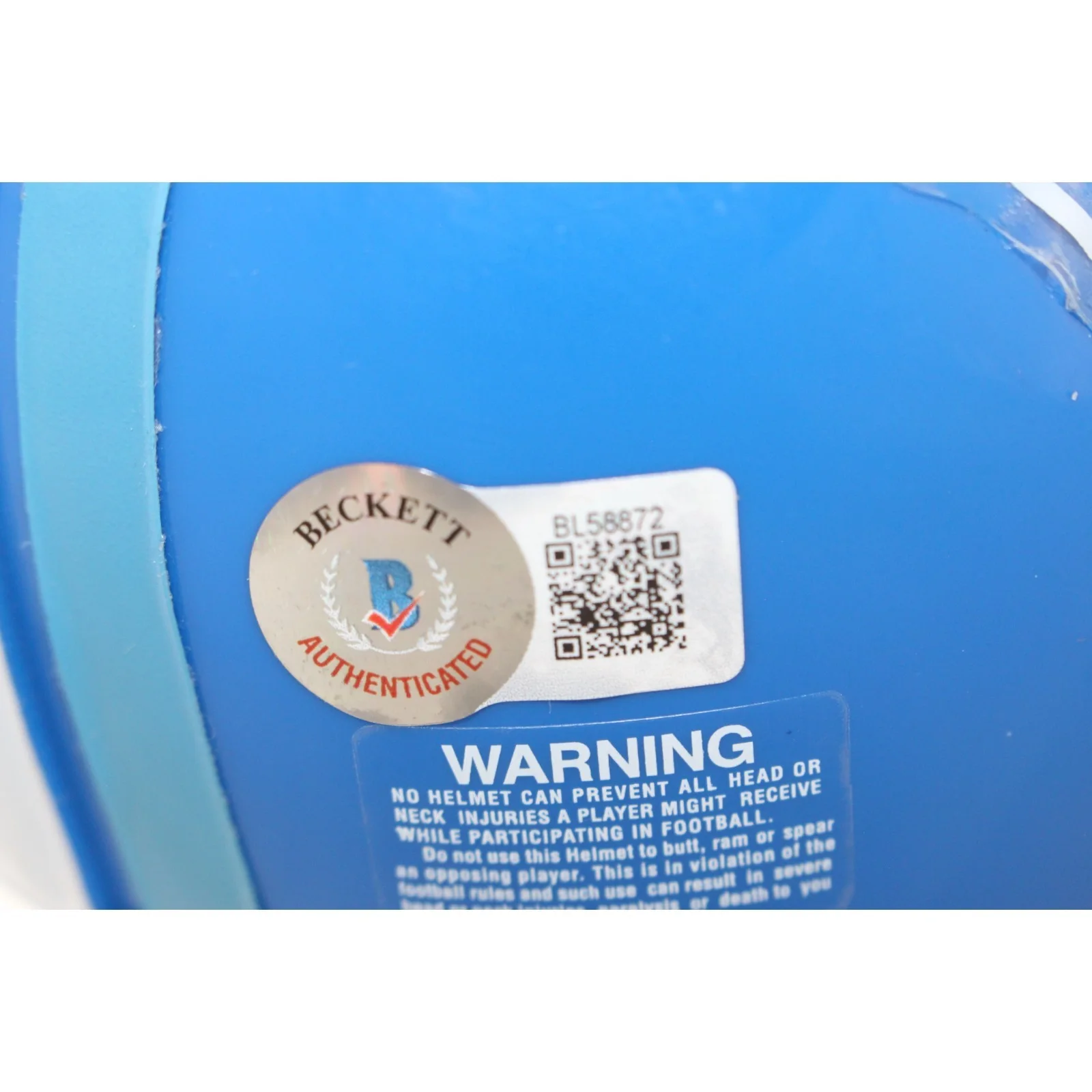 James Van Der Beek Autographed Varsity Blues Mini Helmet MOX Beckett 53701, изображение 4