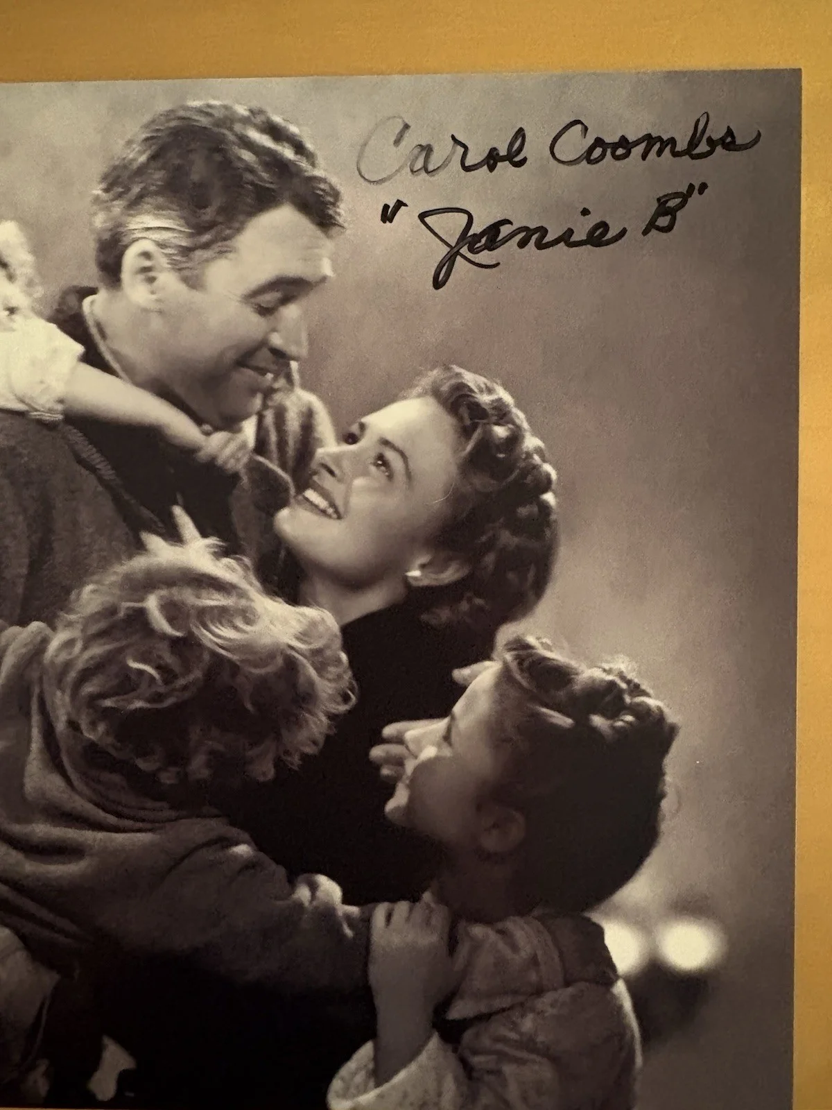 Carol Coombs — “It’s a Wonderful Life” Carol Coombs Signed 8x10 Photo - BAS COA -“Janie” Inscr., изображение 2