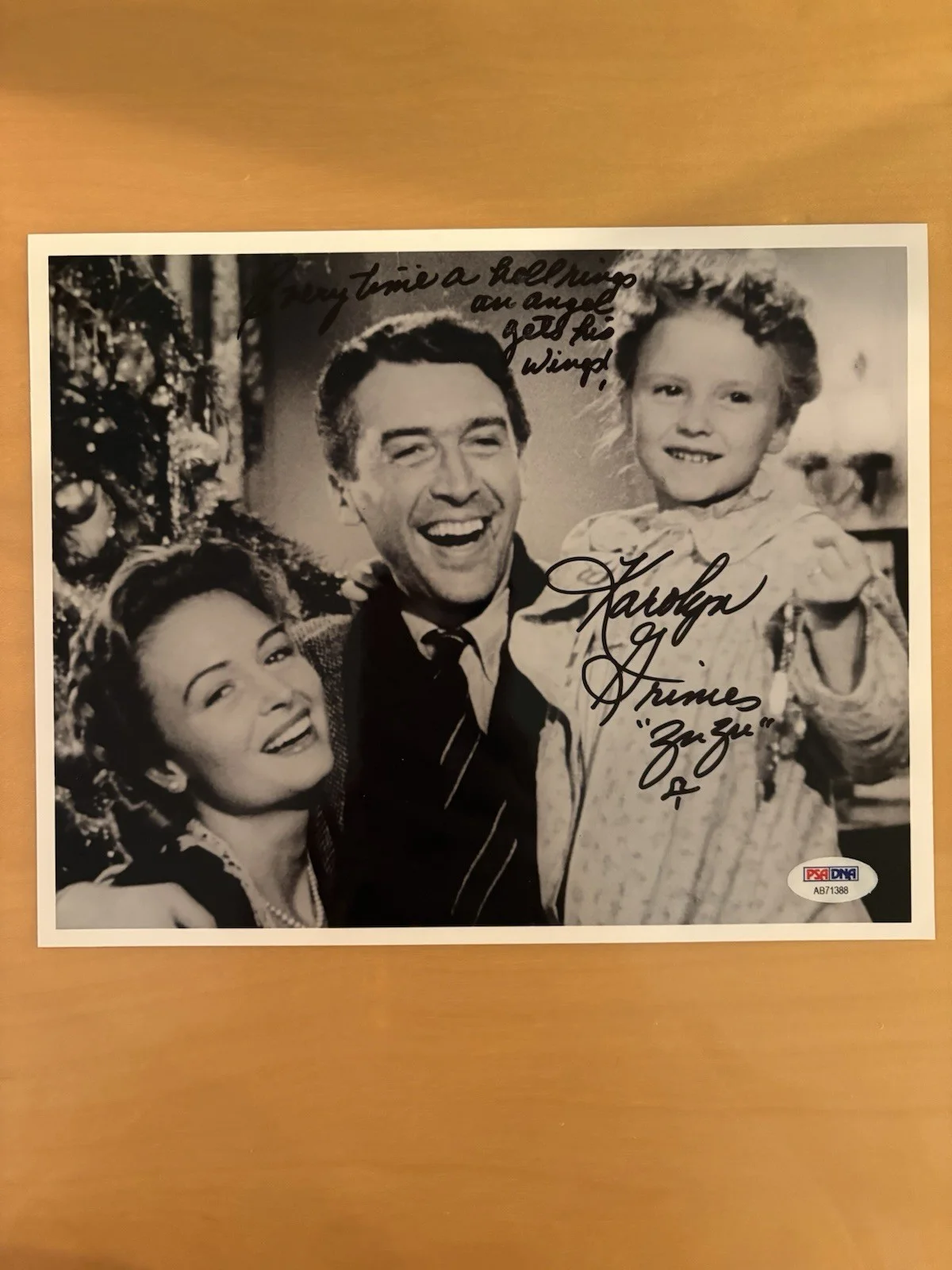 Karolyn Grimes — “It’s a Wonderful Life” Karolyn Grimes Signed 8x10 Photo - PSA COA - ZuZu Inscr.