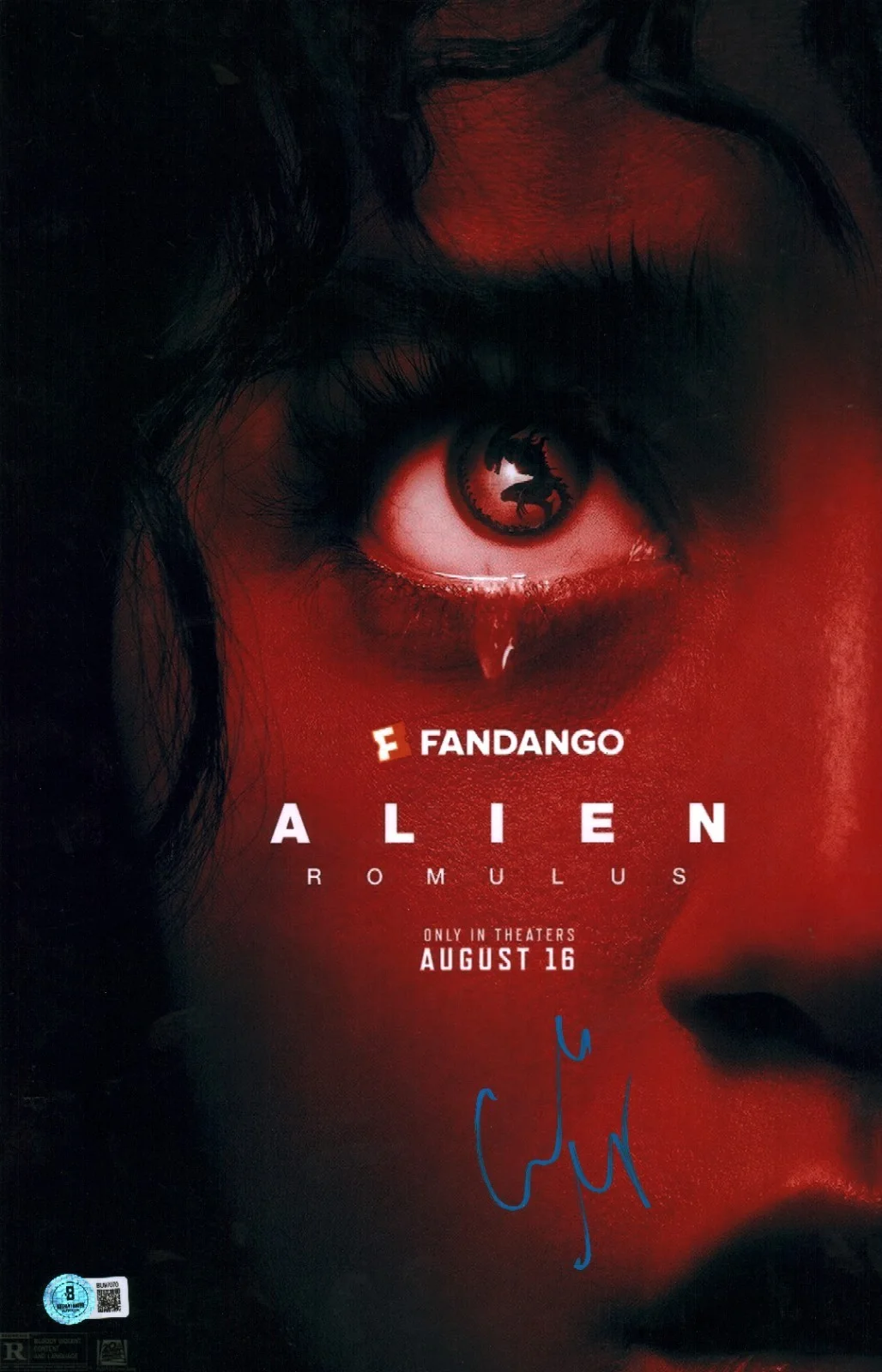 cailee spaeny — CAILEE SPAENY SIGNED ALIEN ROMULUS 11X17 PHOTO POSTER BECKETT BAS COA