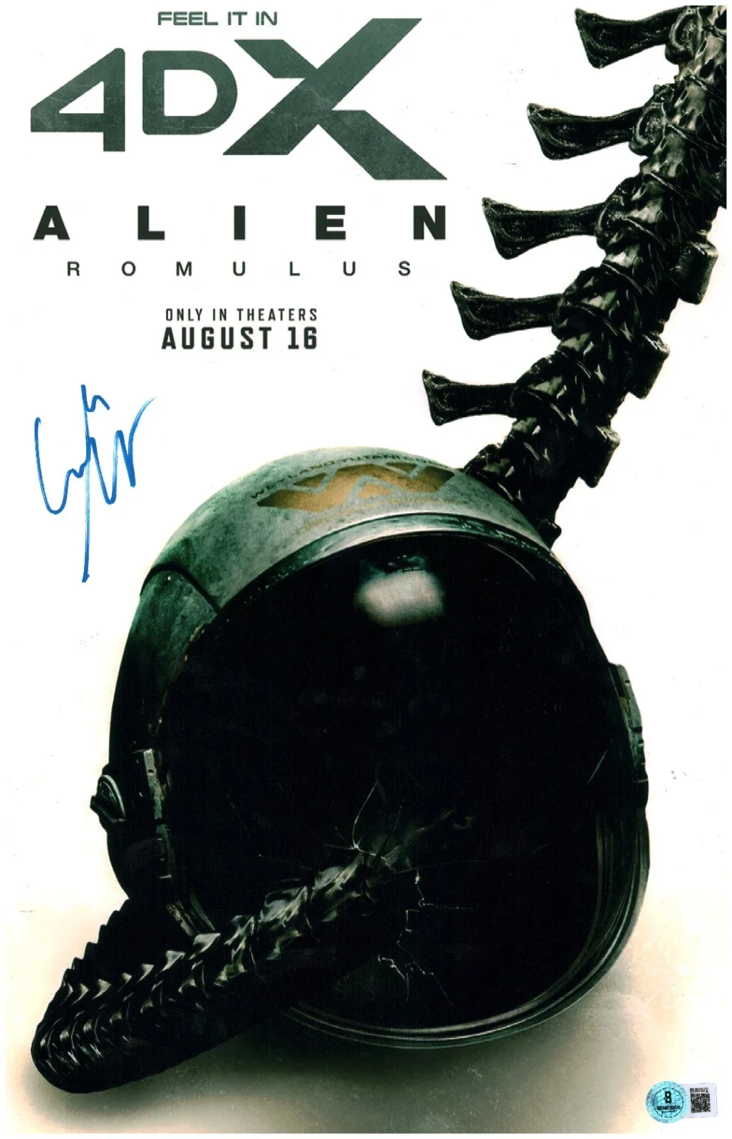 cailee spaeny — CAILEE SPAENY SIGNED ALIEN ROMULUS 11X17 PHOTO POSTER BECKETT BAS COA