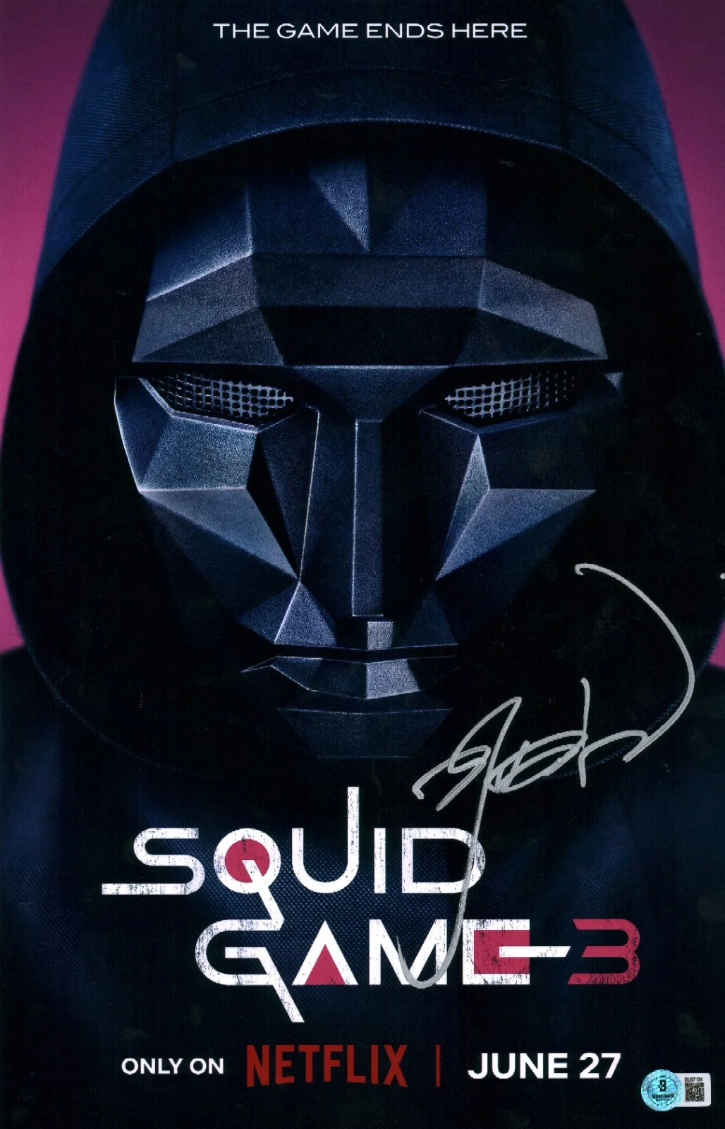 lee byung hun — LEE BYUNG HUN SIGNED SQUID GAME 11X17 TV MOVIE POSTER PHOTO FRONT MAN ACTOR BAS