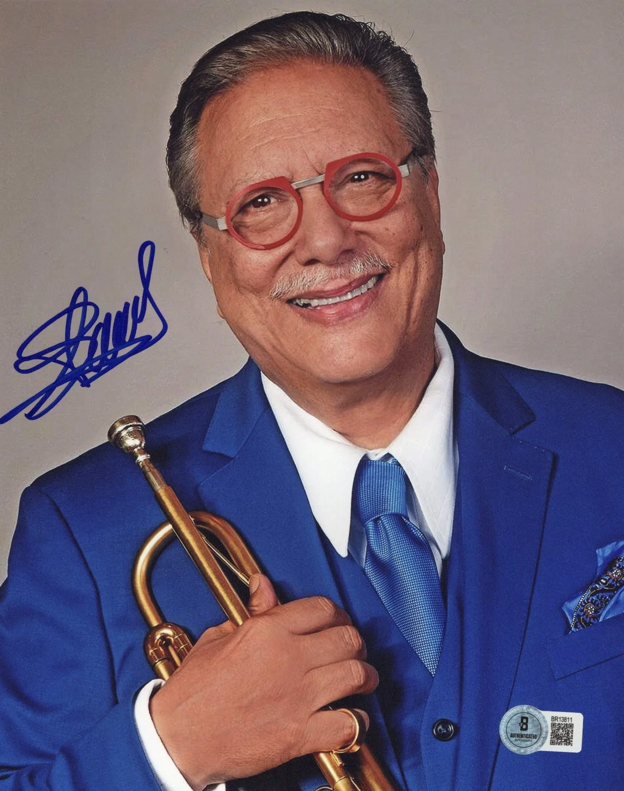 ARTURO SANDOVAL SIGNED 8x10 PHOTO 3 CUBAN JAZZ LEGEND TRUMPETER BECKETT BAS COA, image 2