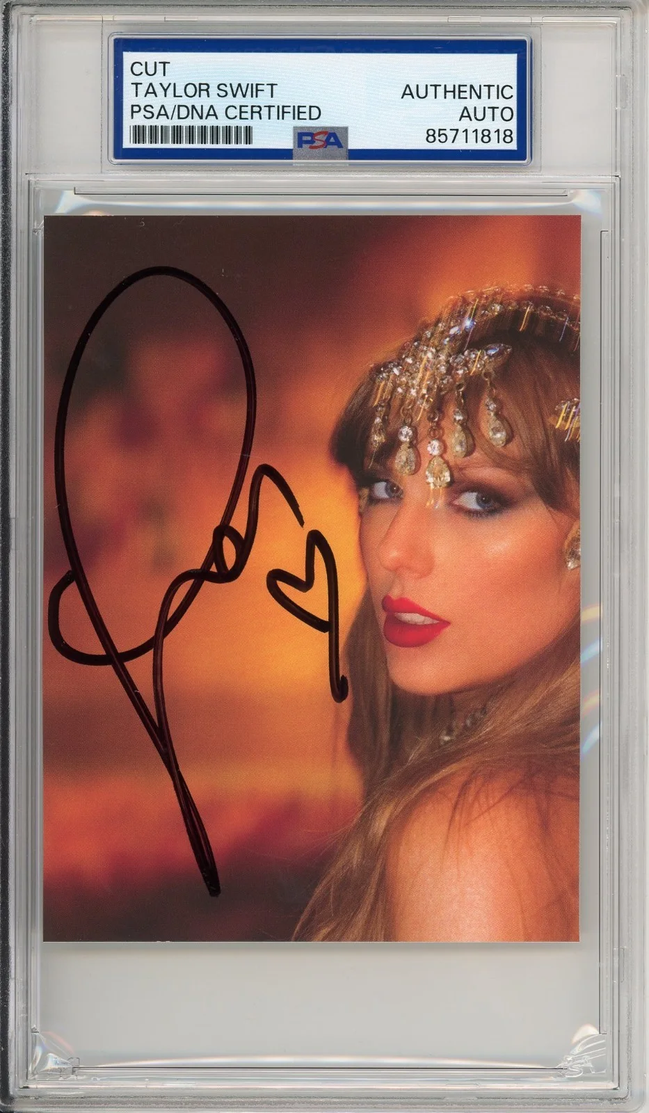 SIGNED HEART TAYLOR SWIFT LIFE OF A SHOWGIRL PHOTO PSA DNA AUTHENITC AUTOGRAPH, изображение 2