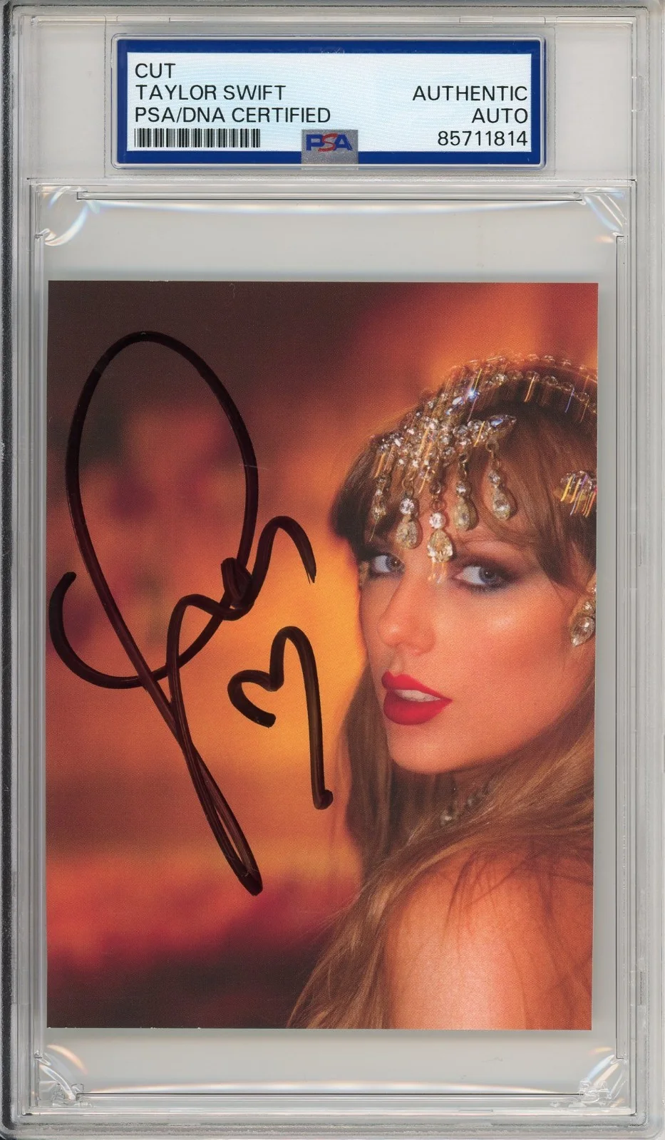 SIGNED HEART TAYLOR SWIFT LIFE OF A SHOWGIRL PHOTO PSA DNA AUTHENITC AUTOGRAPH, изображение 4