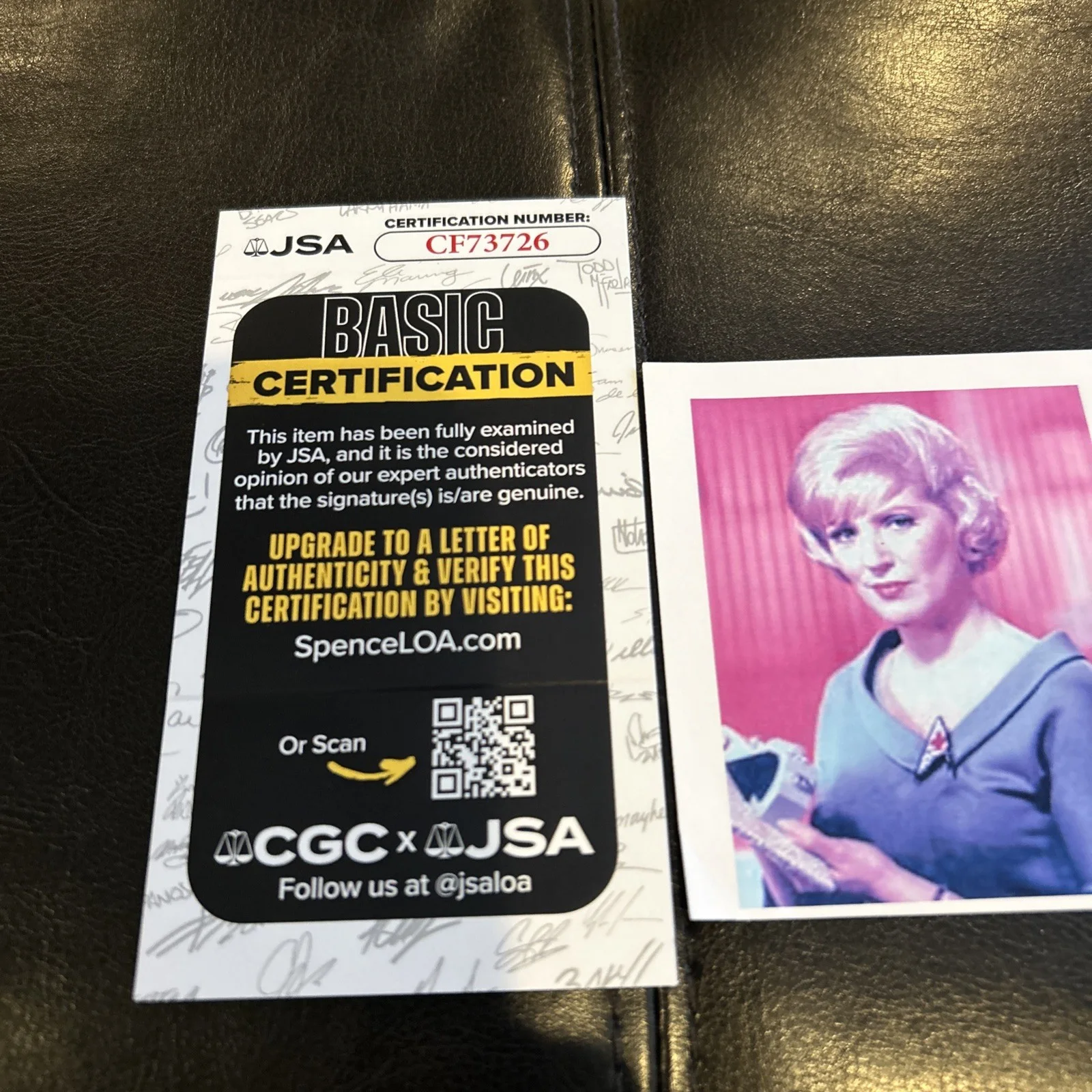 Majel Barrett — Majel Barrett 3x9 Signed Photo Star Trek TOS "Number One" JSA COA s761, image 5