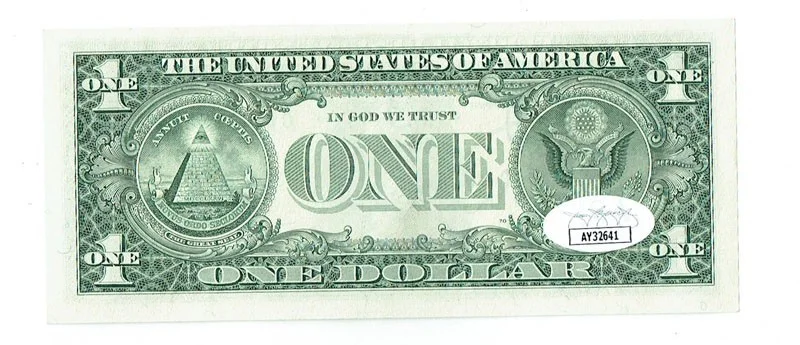 Fran Drescher JSA Vintage Signed 2006 Uncirculated $1 Bill The Nanny Auto, image 2