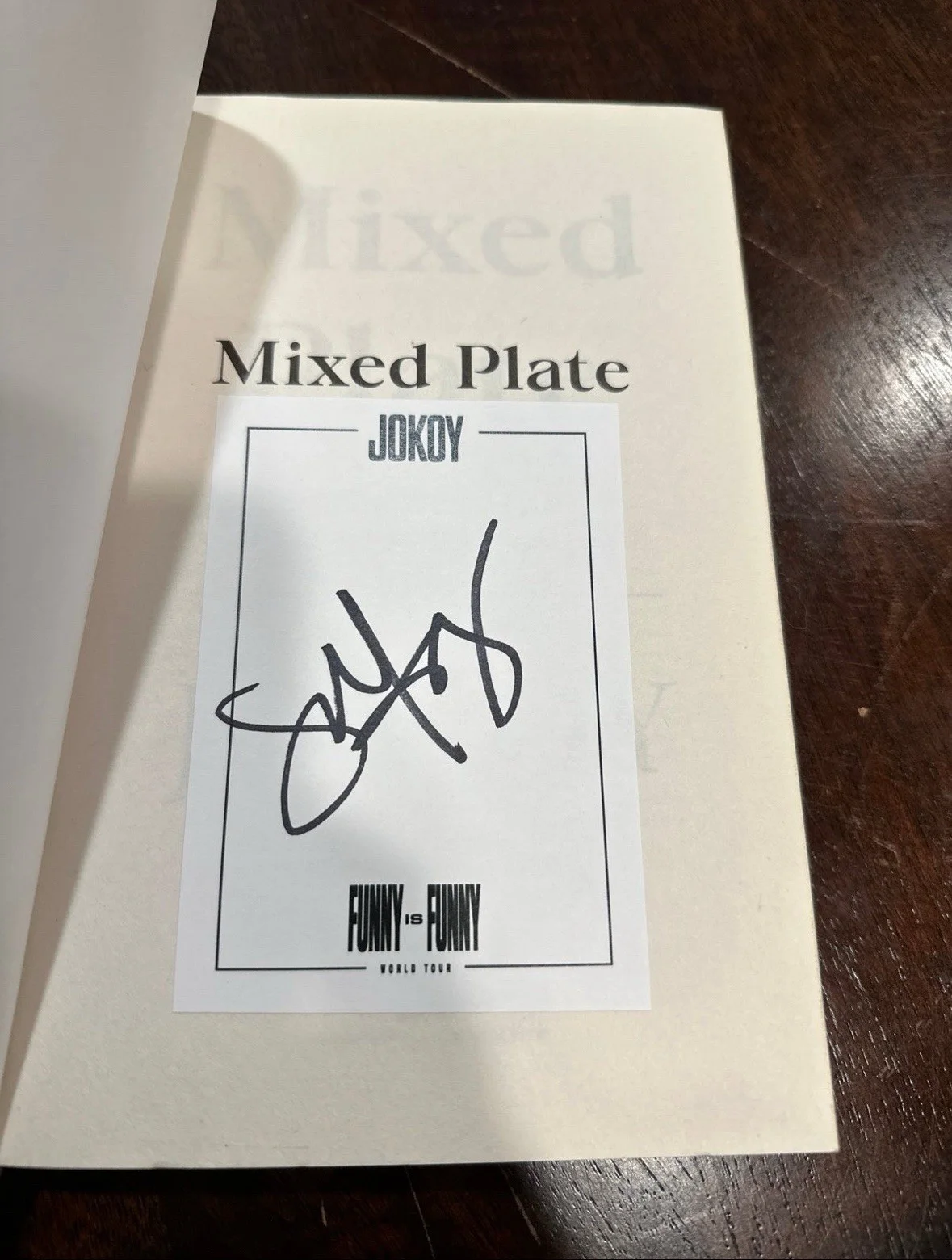 Jo Koy comedian netflix filipino signed “Mixed Plate” book, image 4