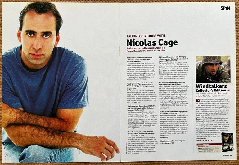 NICOLAS CAGE - 2003 Full page UK magazine poster, image 2