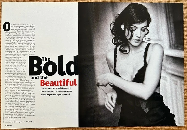 MONICA BELLUCCI ~ 2003 full page UK magazine poster, image 2