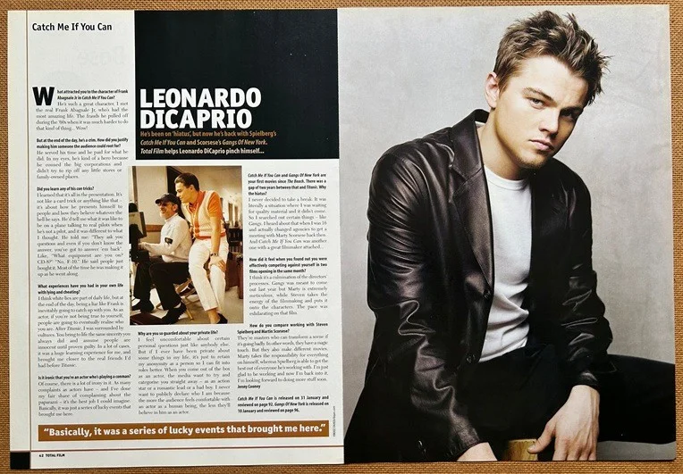 LEONARDO DICAPRIO - 2003 full page UK magazine poster, изображение 2