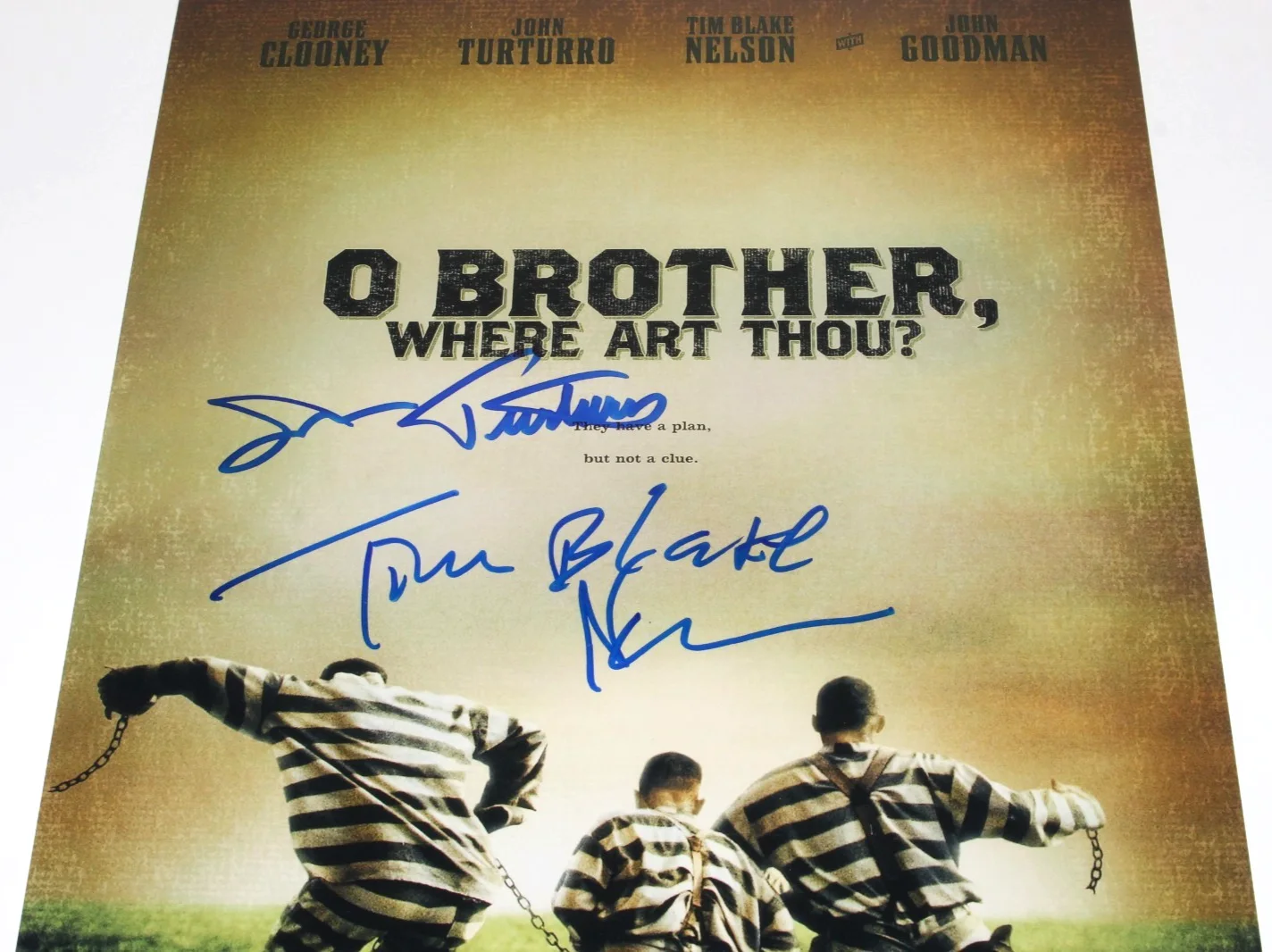 O BROTHER, WHERE ART THOU? CAST SIGNED 12x18 MOVIE POSTER BECKETT BAS COA x2, изображение 2