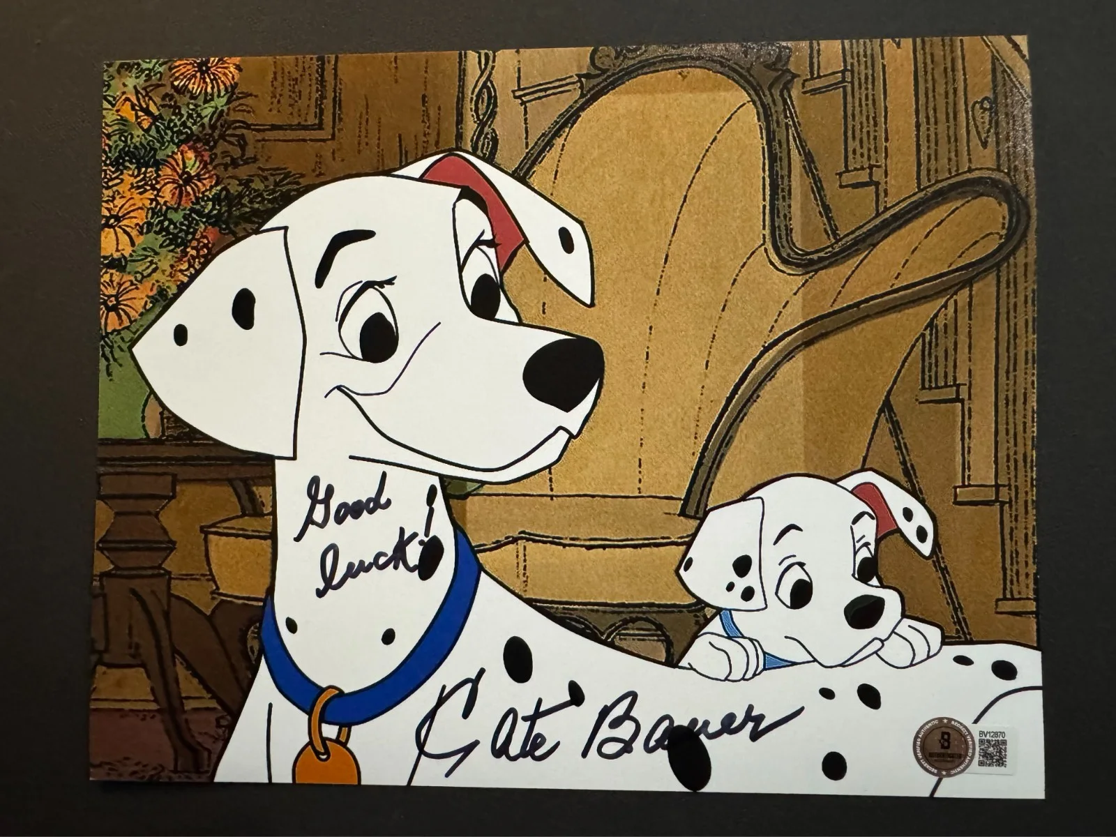 Cate Bauer — Cate Bauer autographed signed Perdita 101 Dalmations 8x10 photo Beckett BAS coa