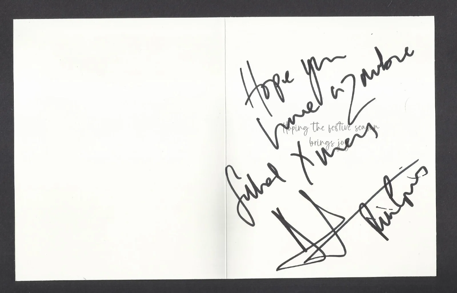 ANDREW LINCOLN RICK GRIMES SIGNED CHRISTMAS CARD AUTOGRAPH THE WALKING DEAD TWD, изображение 3