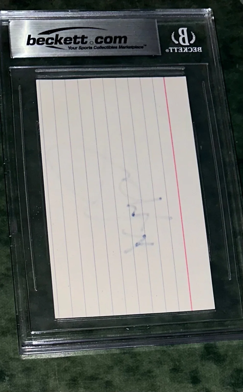 MARK WAHLBERG — MARK WAHLBERG SIGNED INDEX CARD BAS BECKETT AUTHENTICATED BAS 10 AUTO GRADE, image 3