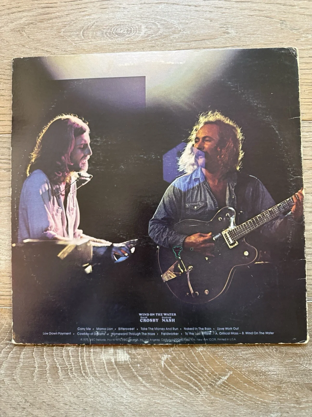 David Crosby & Graham Nash signed Wind On The Water Album ACE COA, изображение 2