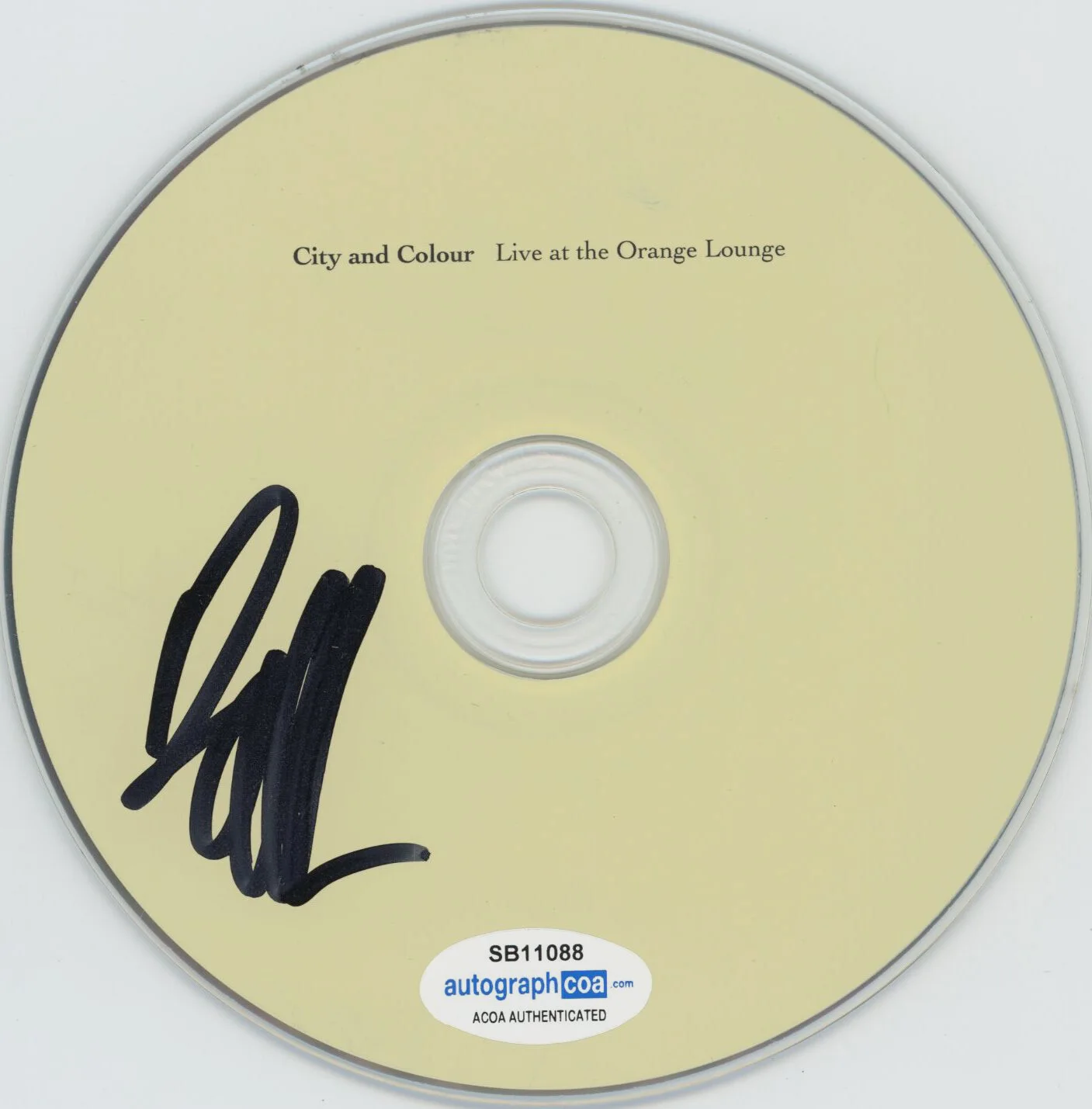 DALLAS GREEN City, Colour — Dallas Green CITY AND COLOUR signed "Live @ The Orange Lounge" CD a ACOA COA, изображение 3