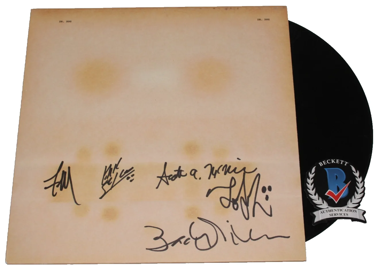 DR. DOG BAND SIGNED 2024 ALBUM VINYL RECORD AUTOGRAPH BECKETT BAS COA x5, изображение 2